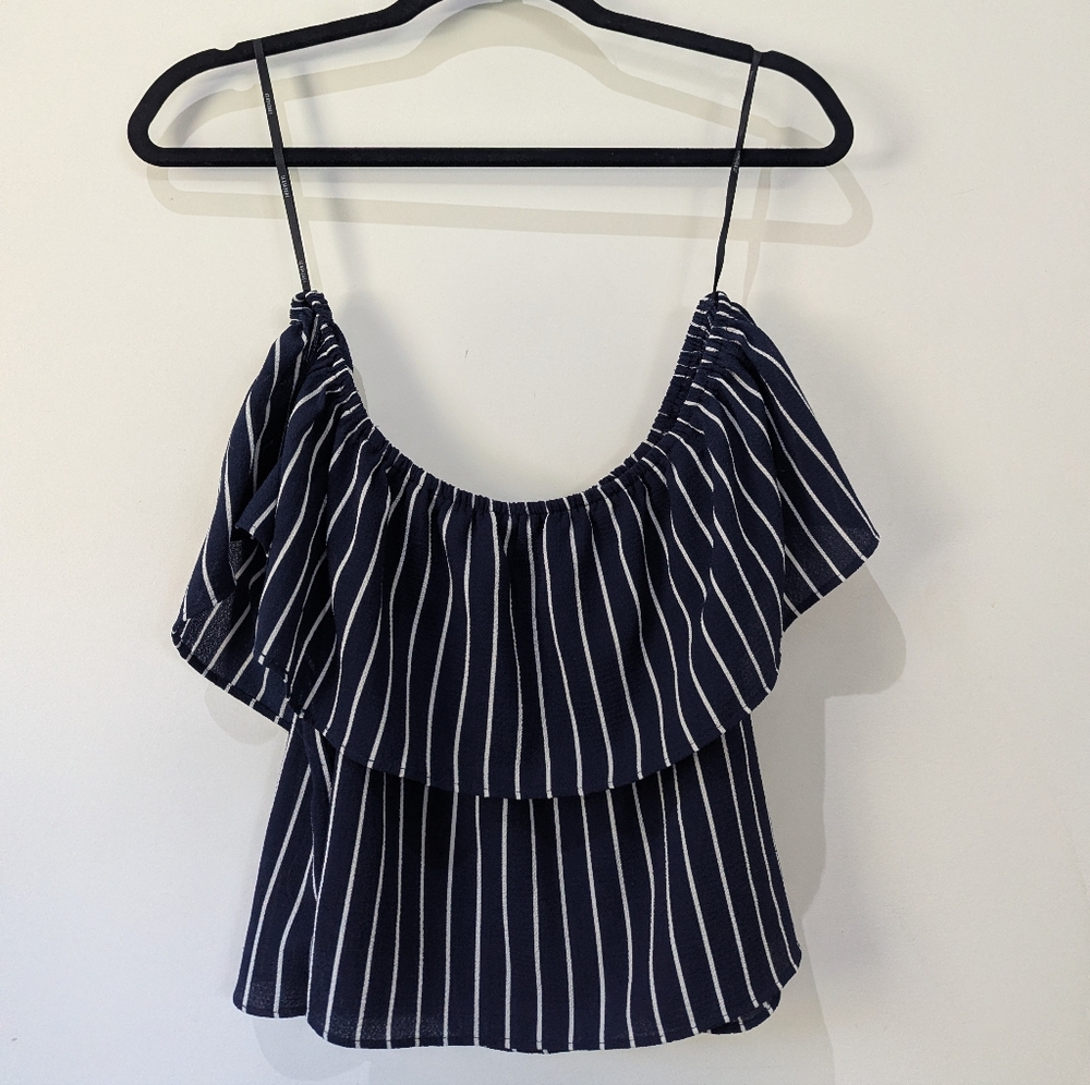 Forever 21 Navy and White Striped Camisole